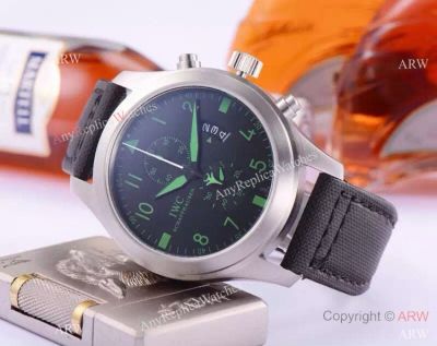 IWC Replica Watch Pilot Chronograph Top Gun Black & Green 46mm Mens watch